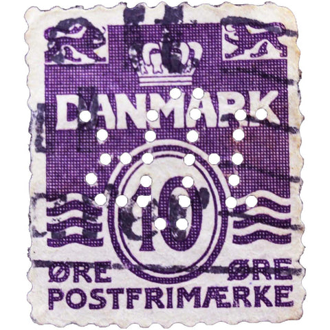 Stamp Denmark 10 ore 1933 purple postage stamps Postfrimaerke