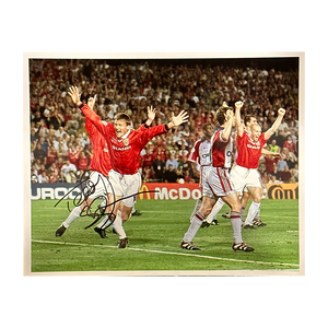Teddy Sheringham Signed Manchester United 10x8 Photo 2