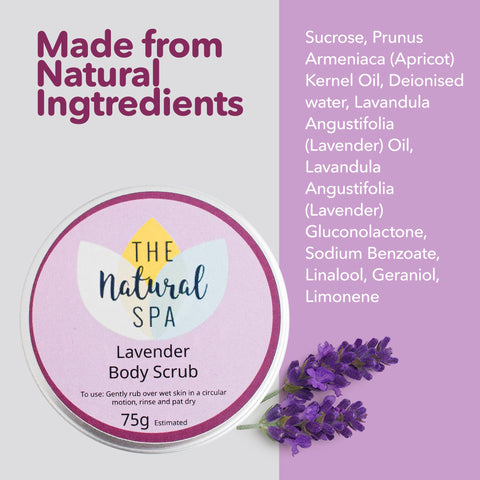 Lavender Body Scrub | Natural Exfoliating Sugar Scrub for Relaxing, Smooth Skin | Vegan, Plastic-Free Skincare | 3 Size Options