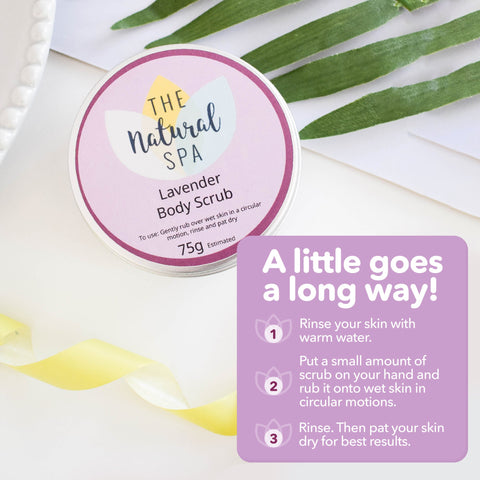 Lavender Body Scrub | Natural Exfoliating Sugar Scrub for Relaxing, Smooth Skin | Vegan, Plastic-Free Skincare | 3 Size Options