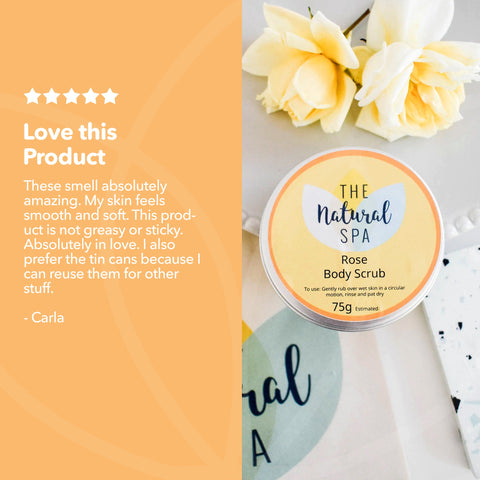 Rose Sugar Scrub | Natural Exfoliating Body Scrub for Smooth, Glowing Skin | Vegan, Plastic-Free Skincare | 2 Size Options