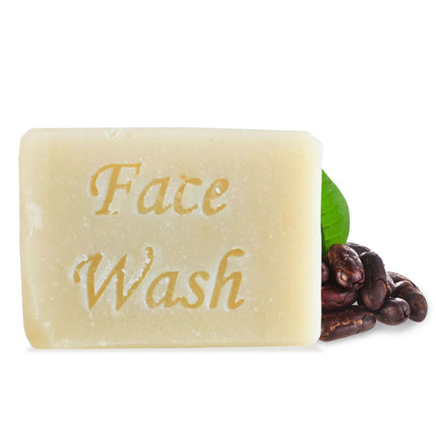 Cocoa Butter Face Wash Bar | Fragrance-Free Natural Facial Cleanser | Vegan, Plastic-Free Skincare for Sensitive Skin