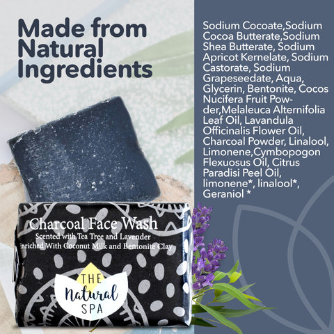 Charcoal Face Wash Bar | Natural Detoxifying Facial Cleanser | Vegan, Plastic-Free Skincare for All Skin Types
