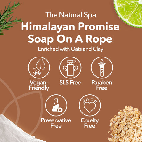 Himalayan Promise Soap Bar | Rosemary Lime & Himalayan Pink Salt Natural Handcrafted Soap | Vegan, Plastic-Free Skincare | 2 Styles Available