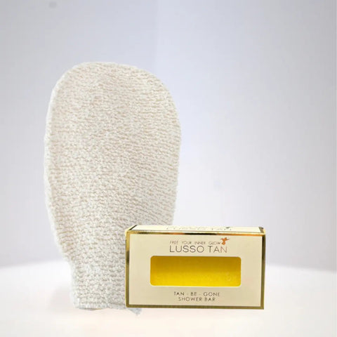 Tan-Be-Gone Seife &amp; Peelinghandschuh