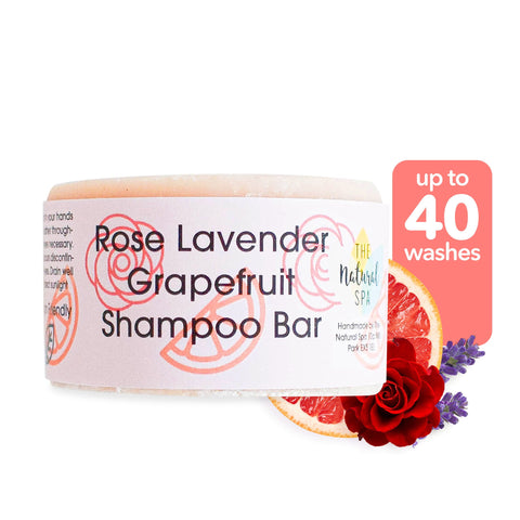 Rose, Lavender & Grapefruit Shampoo Bar | Natural Hair Wash for All Hair Types | Vegan, Plastic-Free Hair Care