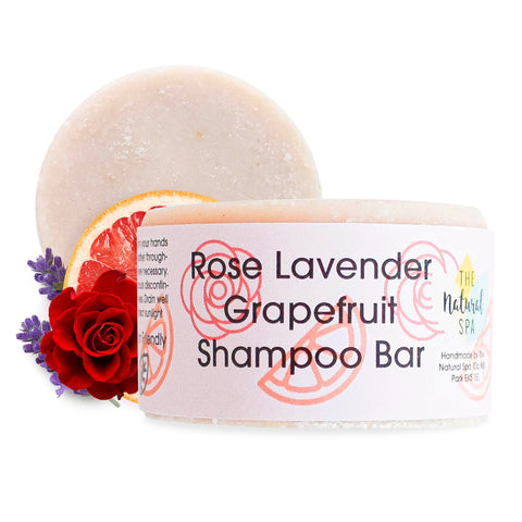 Rose, Lavender & Grapefruit Shampoo Bar | Natural Hair Wash for All Hair Types | Vegan, Plastic-Free Hair Care
