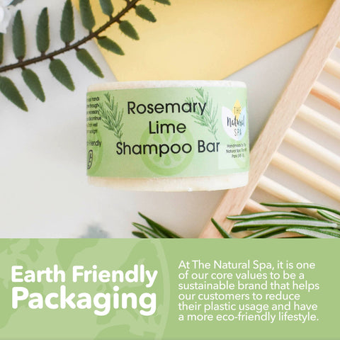 Rosemary & Lime Shampoo Bar | Natural Hair Wash for All Hair Types | Vegan, Plastic-Free Hair Care