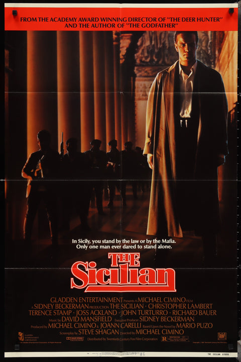 Der Sizilianer (1987) Original US-Filmplakat (One Sheet)