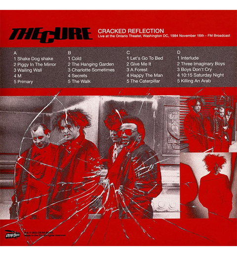 The Cure – Cracked Reflection : Live à Washington, DC, 1984 (Double LP en édition limitée sur vinyle transparent turquoise)