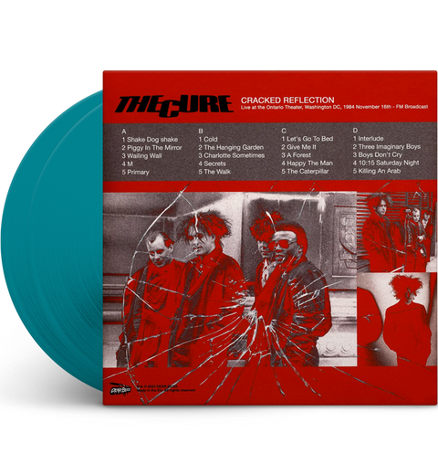 The Cure – Cracked Reflection : Live à Washington, DC, 1984 (Double LP en édition limitée sur vinyle transparent turquoise)