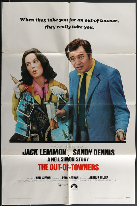Affiche de film originale américaine (One Sheet) du film The Out-Of-Towners (1970)