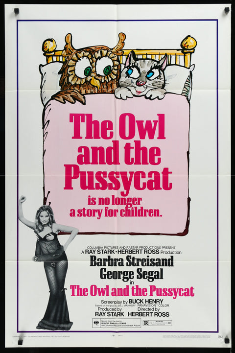 L'affiche originale américaine d'un film, The Owl And The Pussycat (1970)
