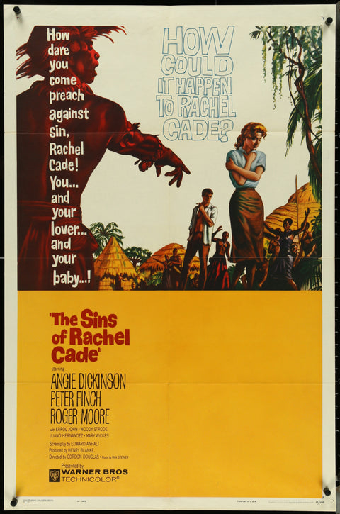 Affiche de film originale américaine (One Sheet) du film Les péchés de Rachel Cade (1960)