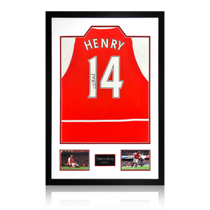 Thierry Henry Signed Arsenal Shirt Premium Frame