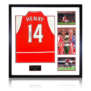 Thierry Henry Signed Arsenal Shirt Elite Frame