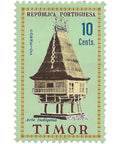 Timor Stamp 1961 10 centavo Timorese Art
