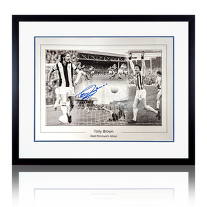 Tony Brown Signed West Bromwich Albion Deluxe Mount Frame