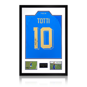 Francesco Totti Signed Italy Shirt Premium Frame