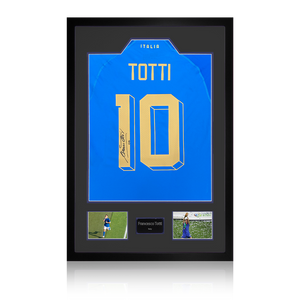 Francesco Totti Signed Italy Shirt Premium Frame