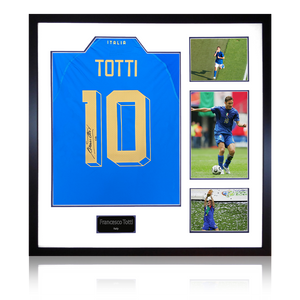 Francesco Totti Signed Italy Shirt Elite Frame