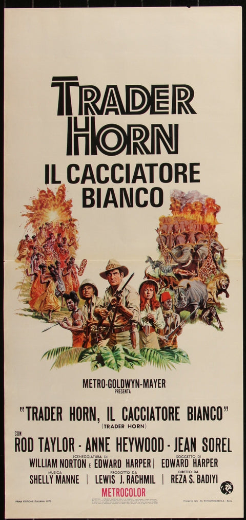 Trader Horn (1973) Affiche de film italienne originale