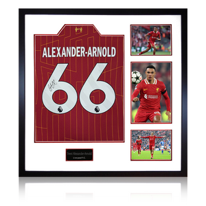 Trent Alexander-Arnold Signed Liverpool Shirt Elite Frame (AFTAL Authentication)