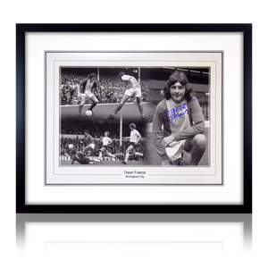 Trevor Francis Signed Birmingham City Montage Deluxe Mount Display