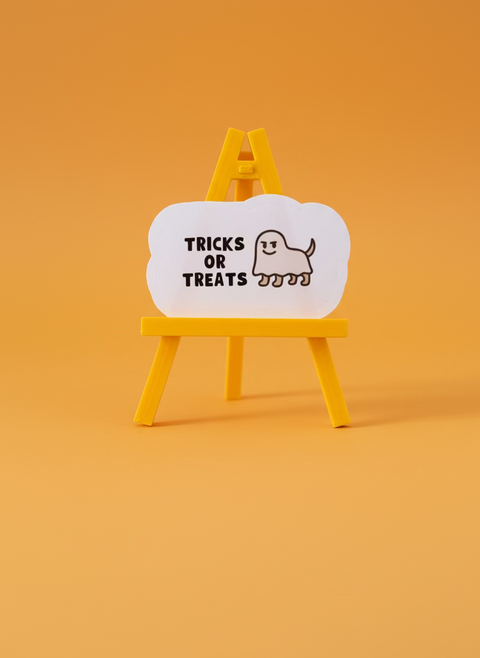 Tricks or Treats Dog Sticker | Cute Halloween Vinyl Sticker