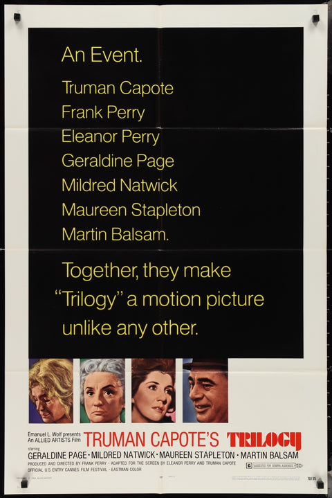 Trilogie (1969) Original US-Filmplakat (One Sheet)