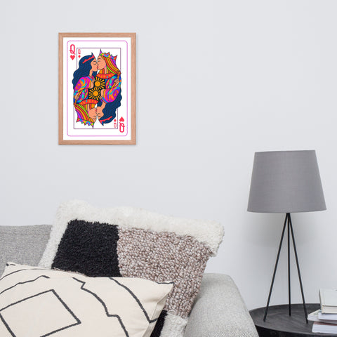 Two Queens Kissing Framed Poster