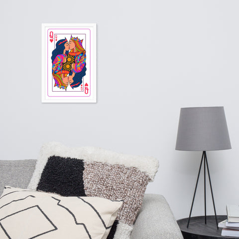 Two Queens Kissing Framed Poster