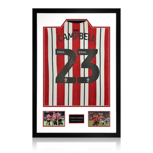 Tyrese Campbell Signed Sheffield United 24/25 Shirt Premium Frame