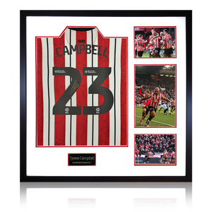 Tyrese Campbell Signed Sheffield United 24/25 Shirt Elite Frame