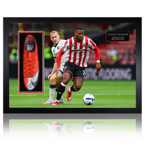 Tyrese Campbell Signed & Match-Worn Sheffield United Boot Iconic Frame #2