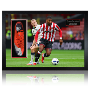 Tyrese Campbell Signed & Match-Worn Sheffield United Boot Iconic Frame #1