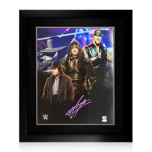 The Undertaker Signed 20x16 Image Deluxe Mount Frame (JSA)