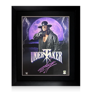 The Undertaker Signed 20x16 Image Deluxe Mount Frame (JSA)