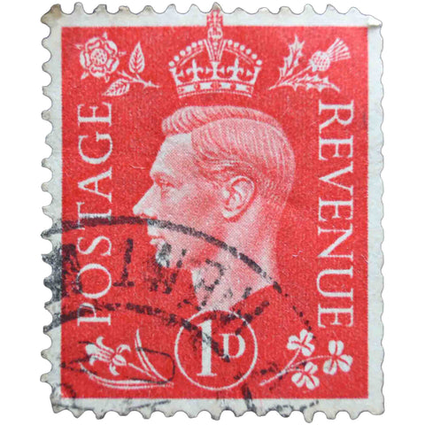 United Kingdom 1938 1 d - British Penny Used Postage Stamp King George VI