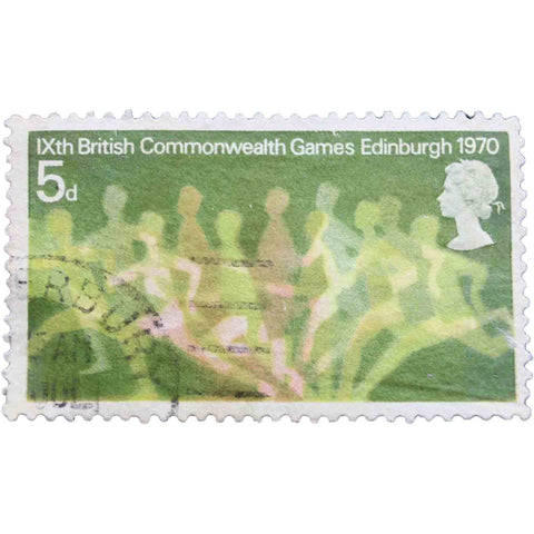United Kingdom 1970 5 d - British Penny Used Postage Stamp Runners