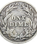 United States 1912 One Dime Barber Coin Silver