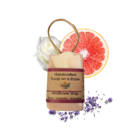 Wildflower Wisp Cold Process Soap | Rose, Lavender & Grapefruit Natural Handcrafted Soap | Vegan, Plastic-Free Skincare | 3 Styles Available