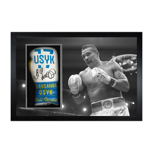 Oleksandr Usyk Signed Glove Iconic Frame