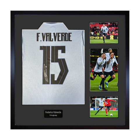Federico Valverde Signed Uruguay Elite Frame