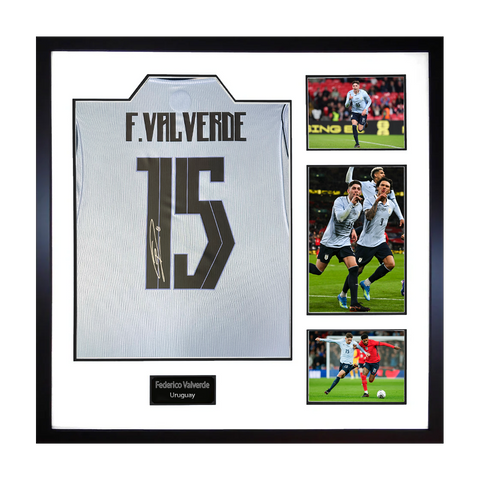 Federico Valverde Signed Uruguay Elite Frame