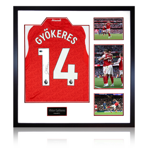 Viktor Gyökeres Signed Arsenal Shirt Elite Frame (ACG Cert)