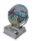 Vintage Calendar Perpetual Tinplate and Chrome Yacht Boats Design Marine Rotating Head