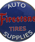 Vintage Old Firestone Tires Advertising Sign Enamel