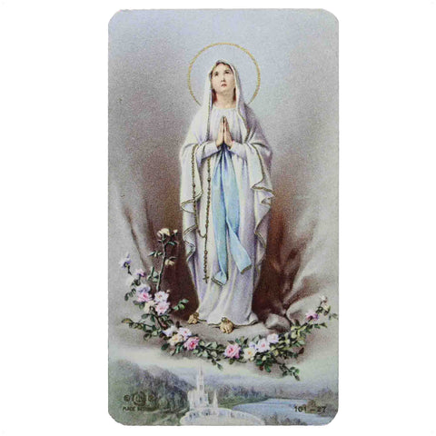 Vintage Prayer Card Church Religion Holy Our Lady Maria Saint Mary Jesus Christ Pray Christian Catholic