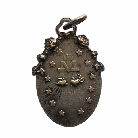 Vintage Religious Medal Virgin Mary Catholic Medallion
